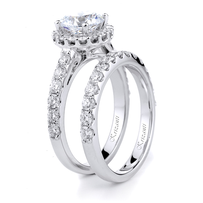 18KTW ENGAGEMENT 0.71CT, BAND 0.60CT