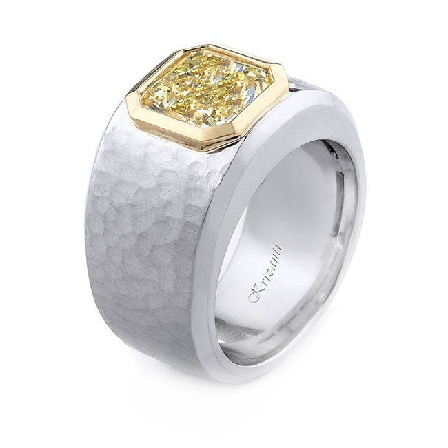 18KT 2 TONE GENTS RING