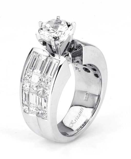 18KW INVISIBLE SET, ENGAGEMENT RING 2.86CT