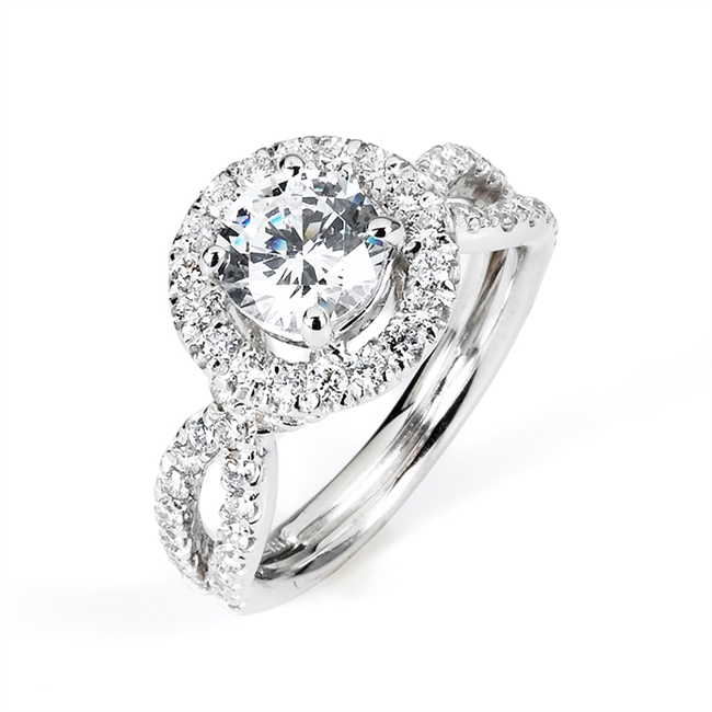 18KW ENGAGEMENT RING 0.77CT