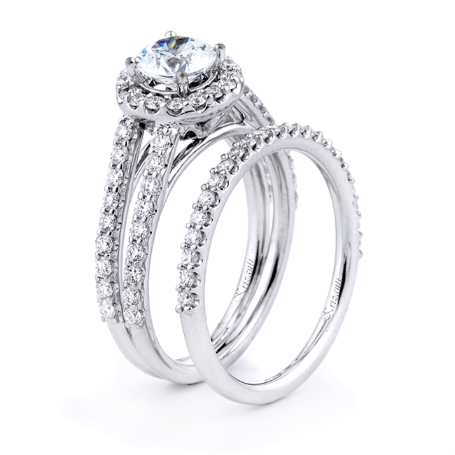 18KTW ENGAGEMENT 0.75CT, BAND 0.27CT