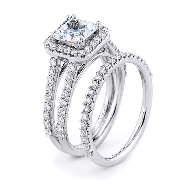 18KTW ENGAGEMENT 0.85CT, BAND 0.27CT