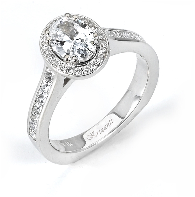 Diamond Engagement Ring, 18kt White Gold