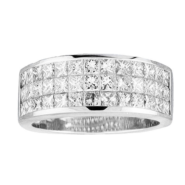 Krizanti - 18KTW INVISIBLE SET BAND, DIAMOND 2.28CT