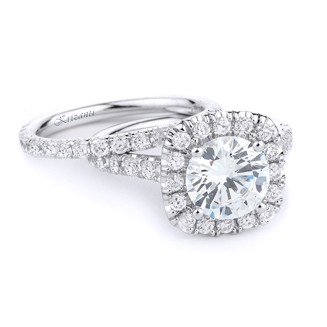 18KTW ENGAGEMENT 0.66CT, BAND 0.48CT