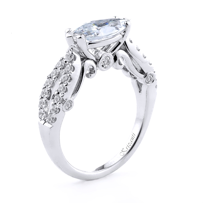 18KT.W ENGAGEMENT RING 0.48CT