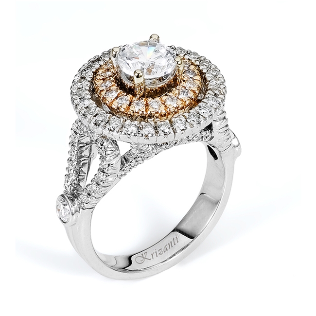 18KT 2 TONE  ENGAGEMENT RING 1.03CT