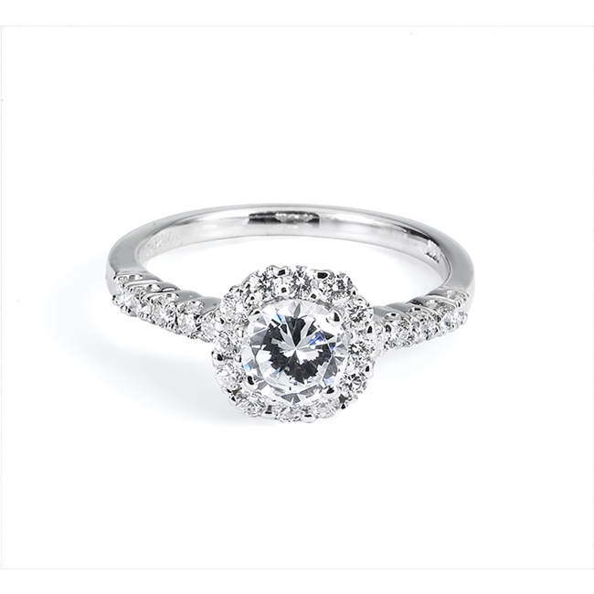 18KW ENGAGEMENT RING 0.46CT